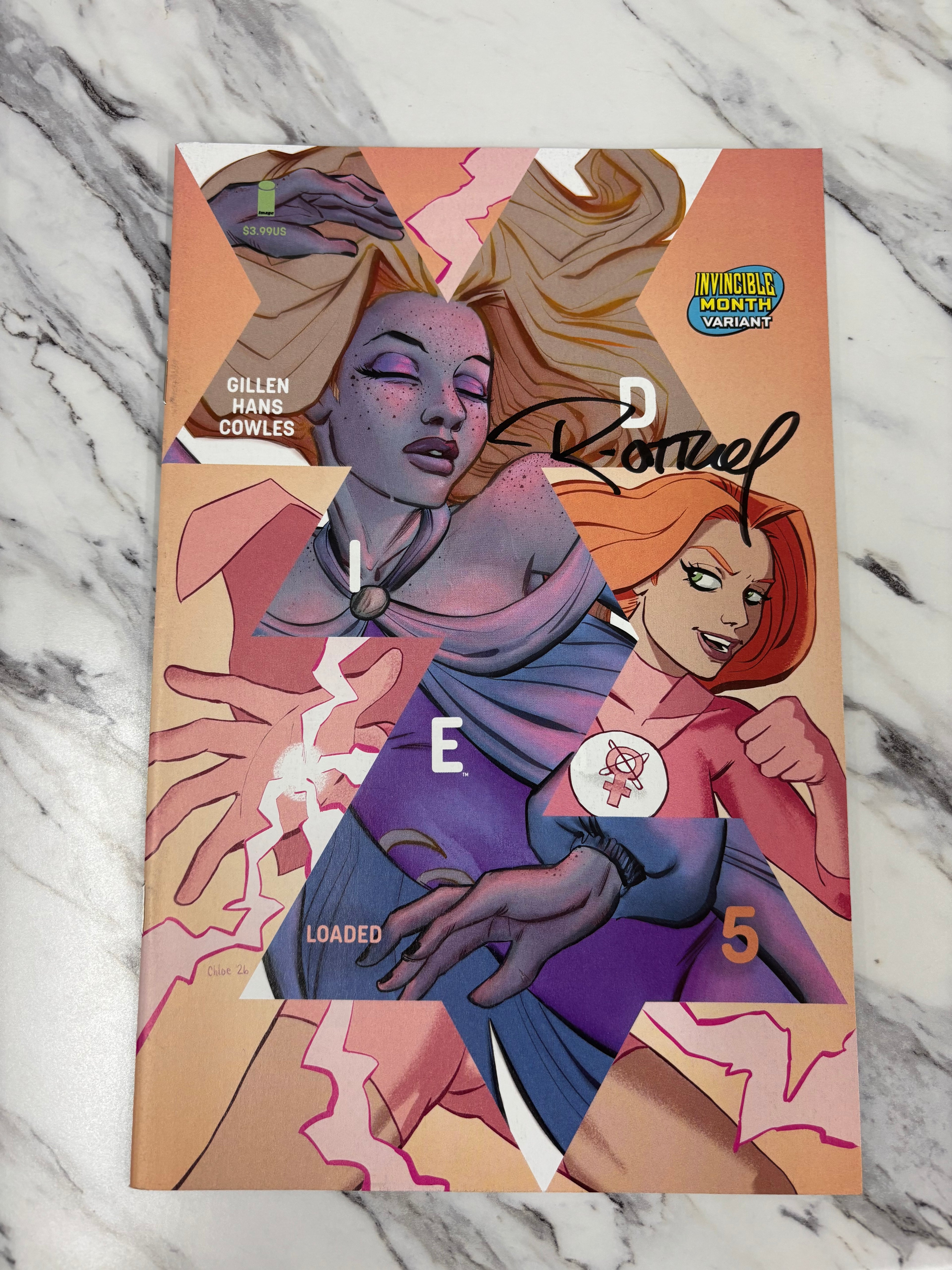 Die: Loaded #5 signed by Ryan Ottley Invincible Month Variant