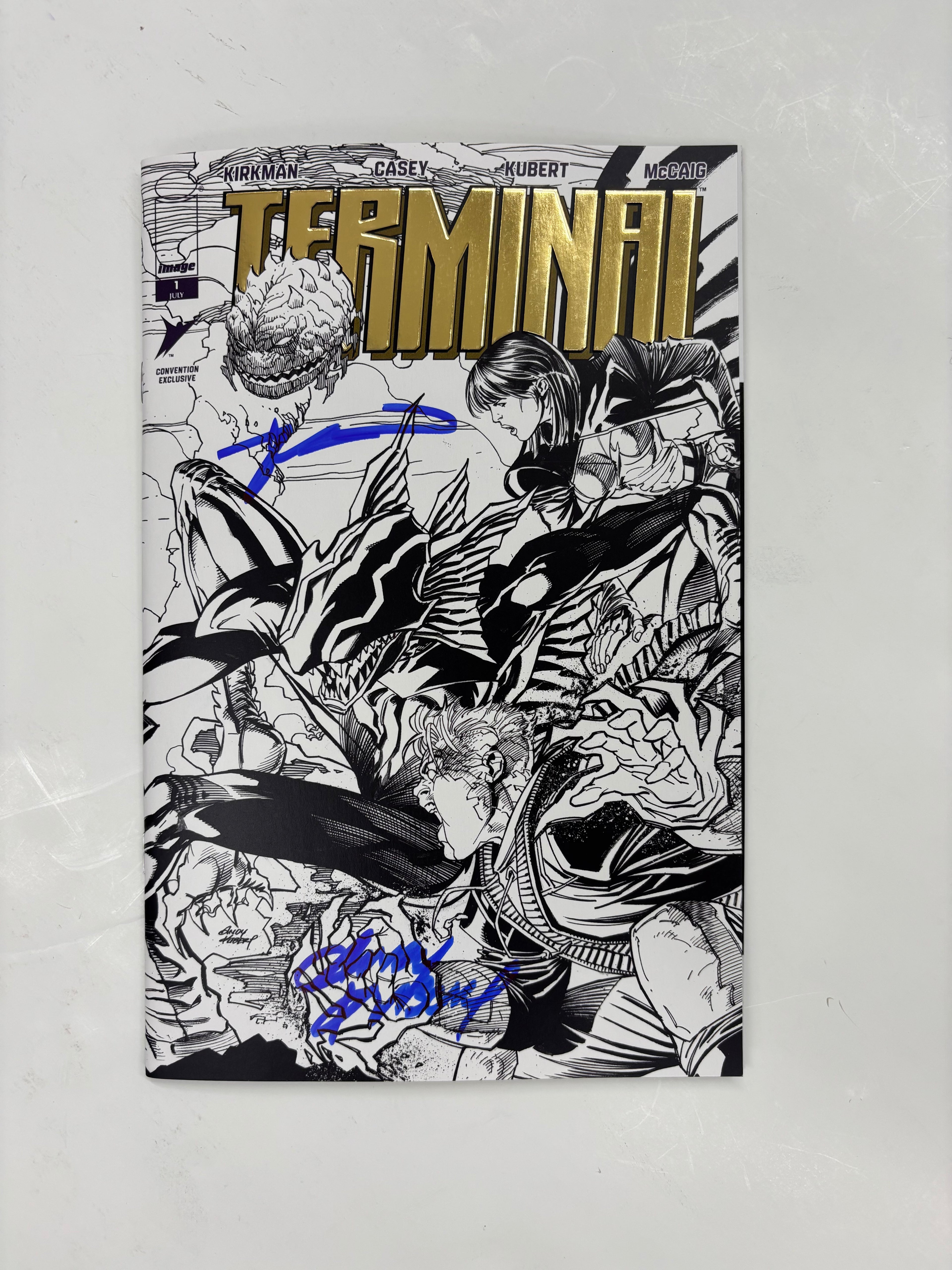 Terminal #1 convention exclusive signed by Robert kirkman and Andy Kubert