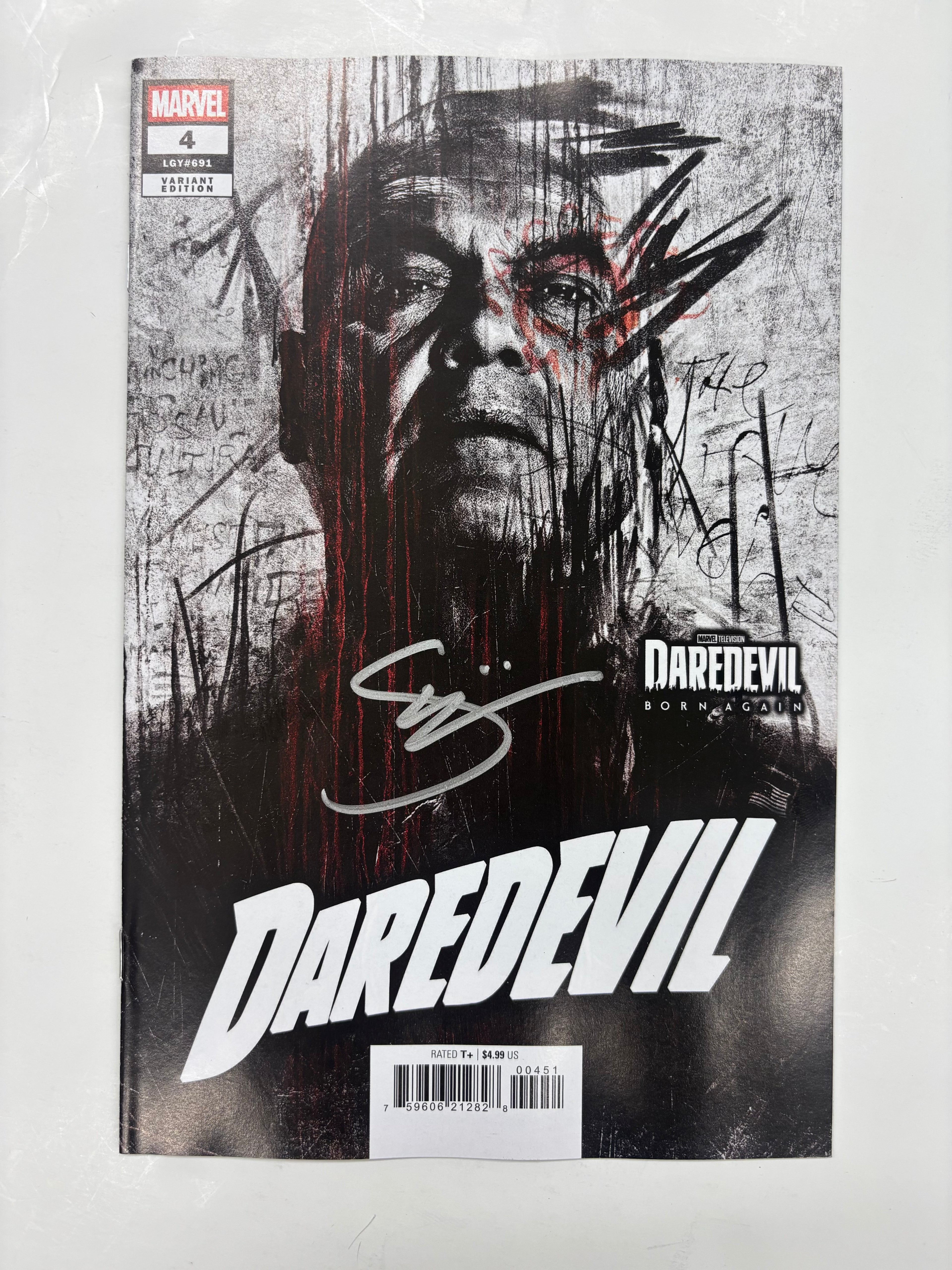 PHILIPS SIGNED daredevil #4 b&w variant cover