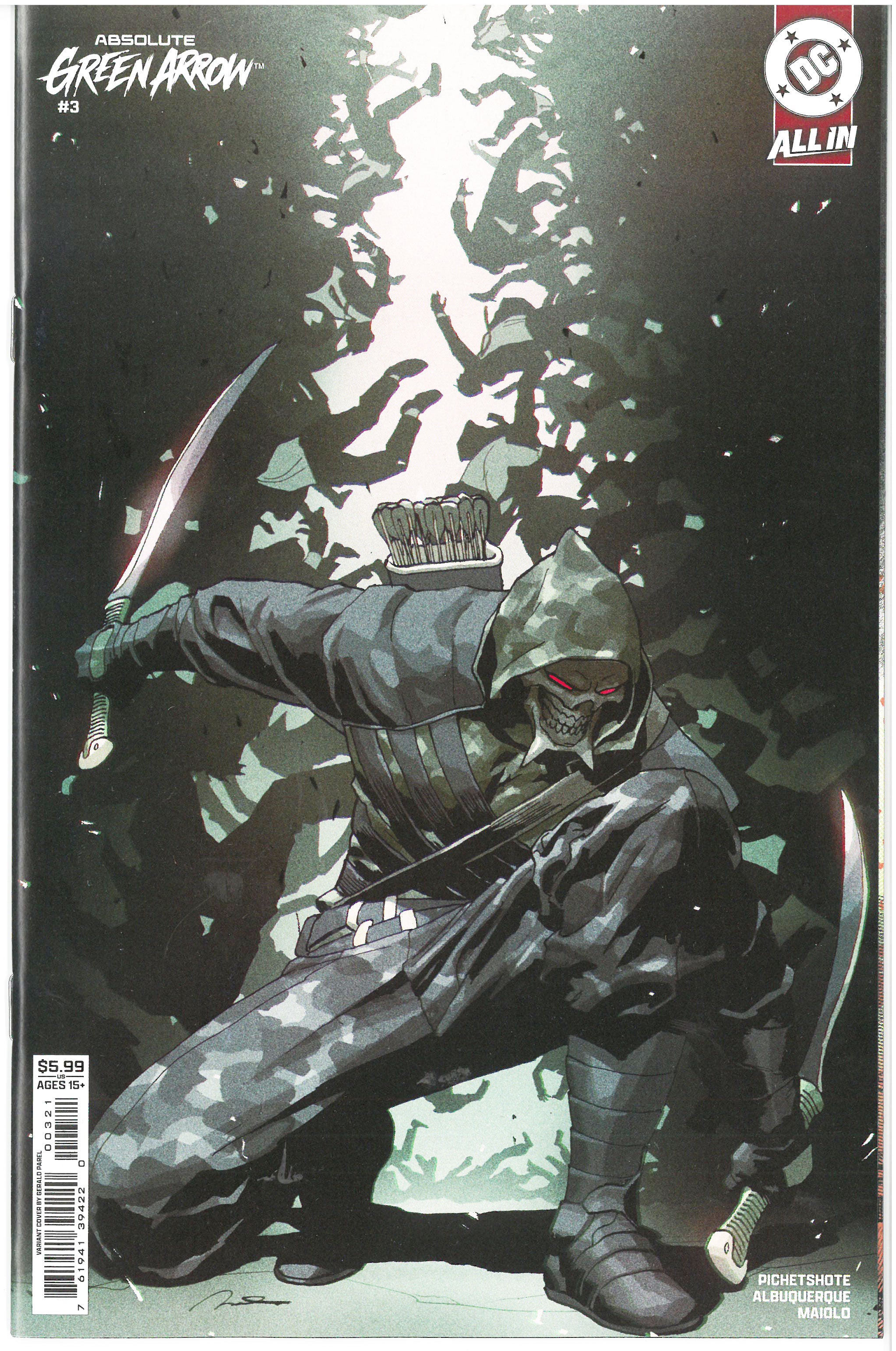 Absolute Green Arrow #3 Parel Variant Cover Signed by Pornsak Pichetshote