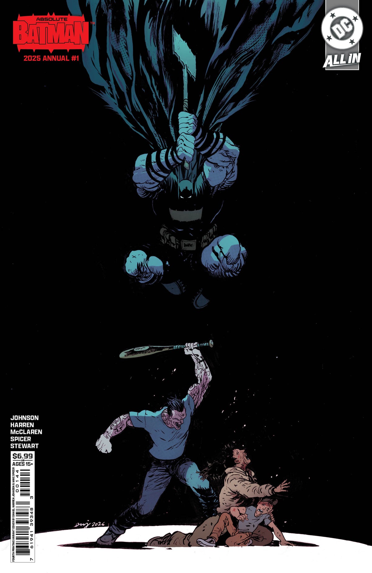Absolute Batman 2025 annual #1 fourth printing Johnson and spicer cover