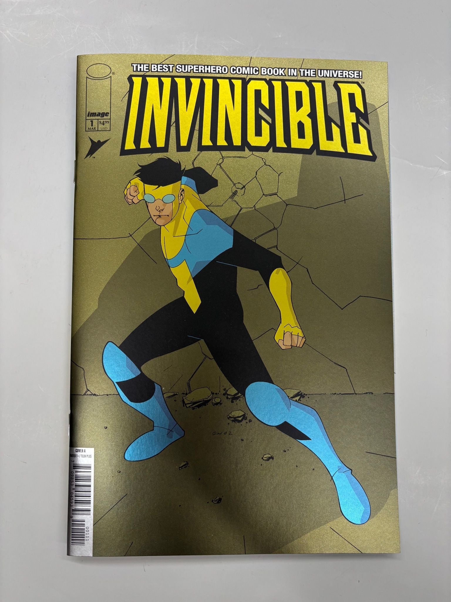 OTTLEY SIGNED Invincible #1 facsimile foil cover A neutral face