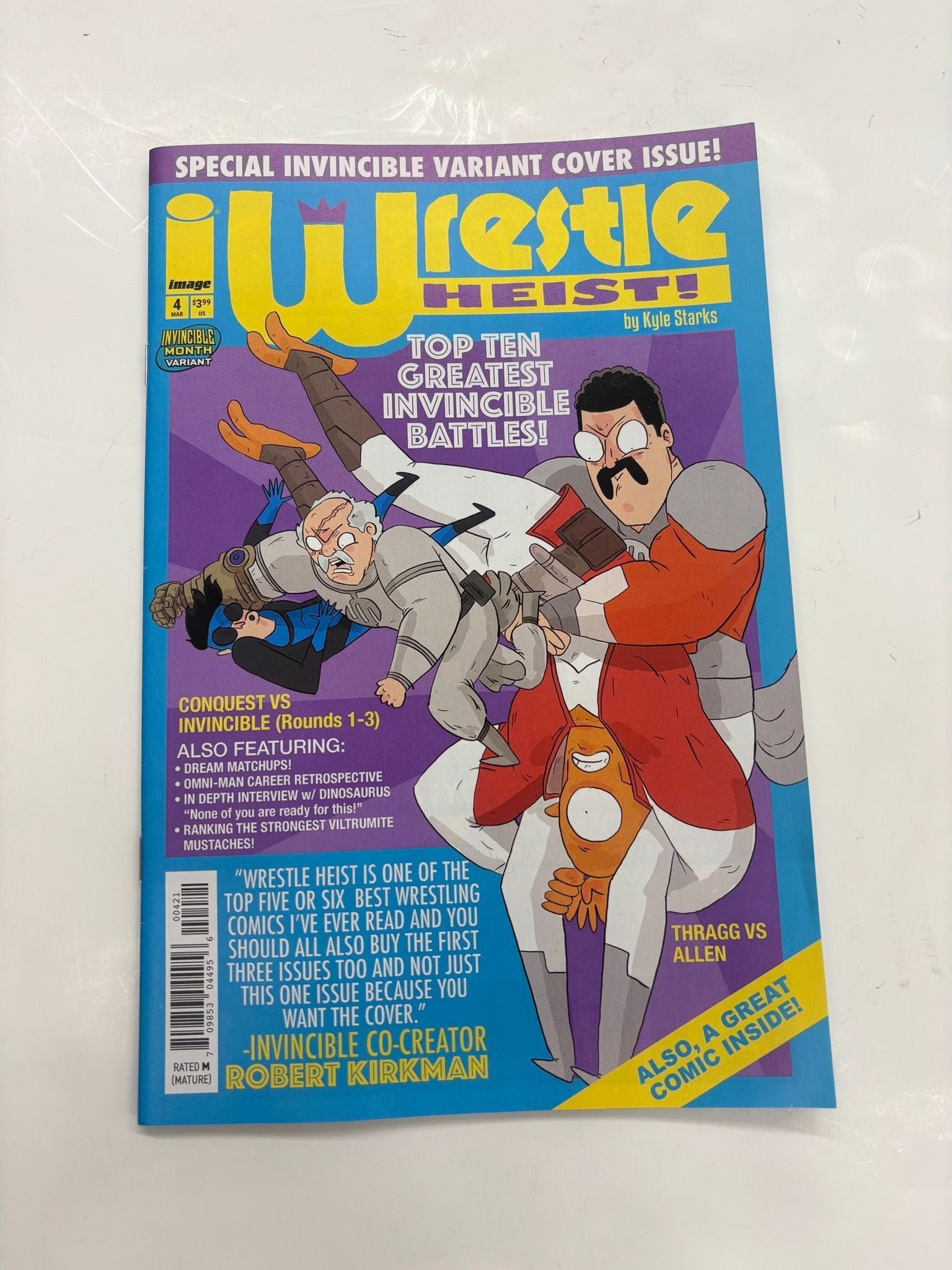 OTTLEY SIGNED wrestle heist #4 invincible month variant