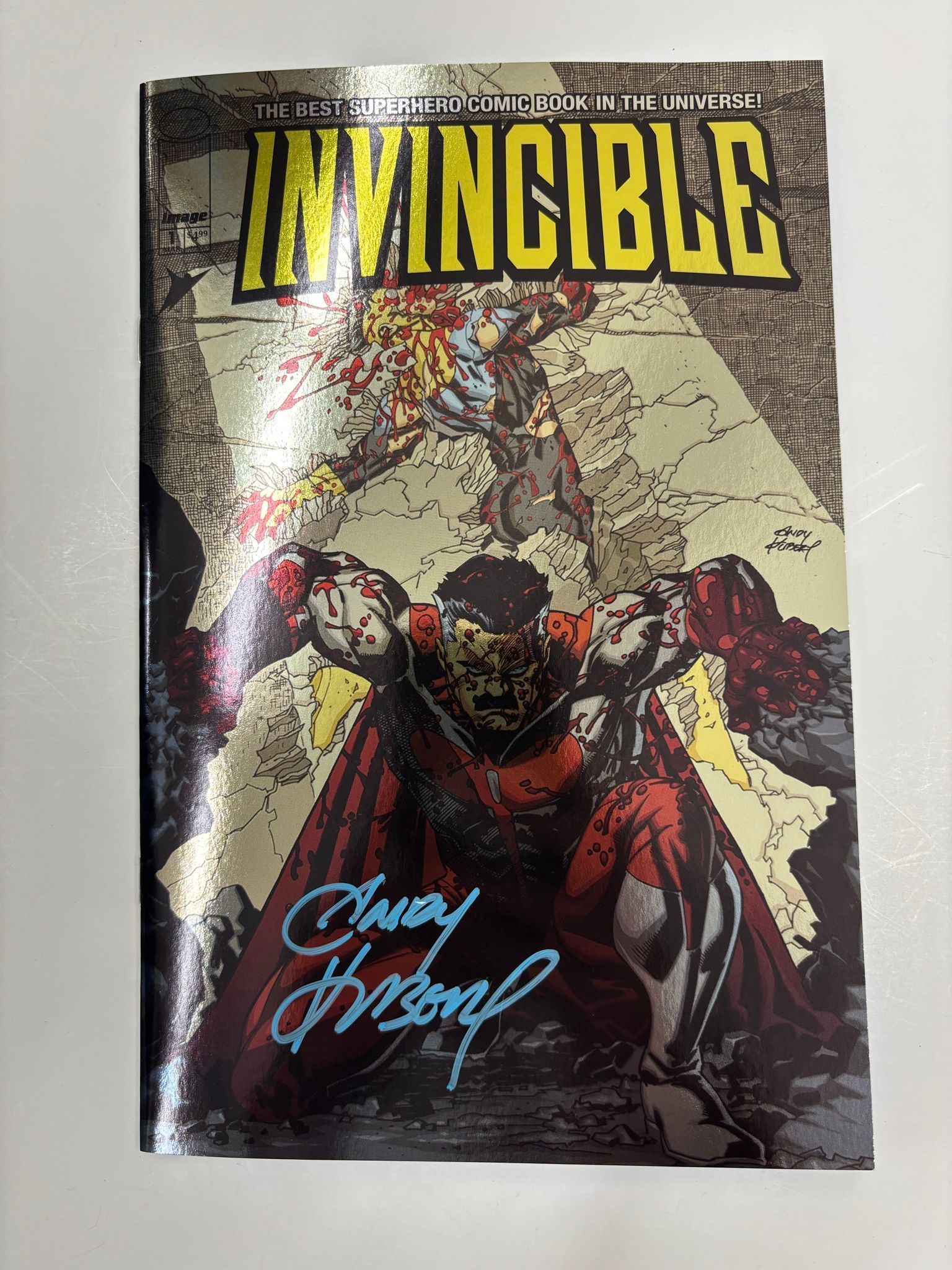 Raj foil invincible variant SIGNED by Andy kubert