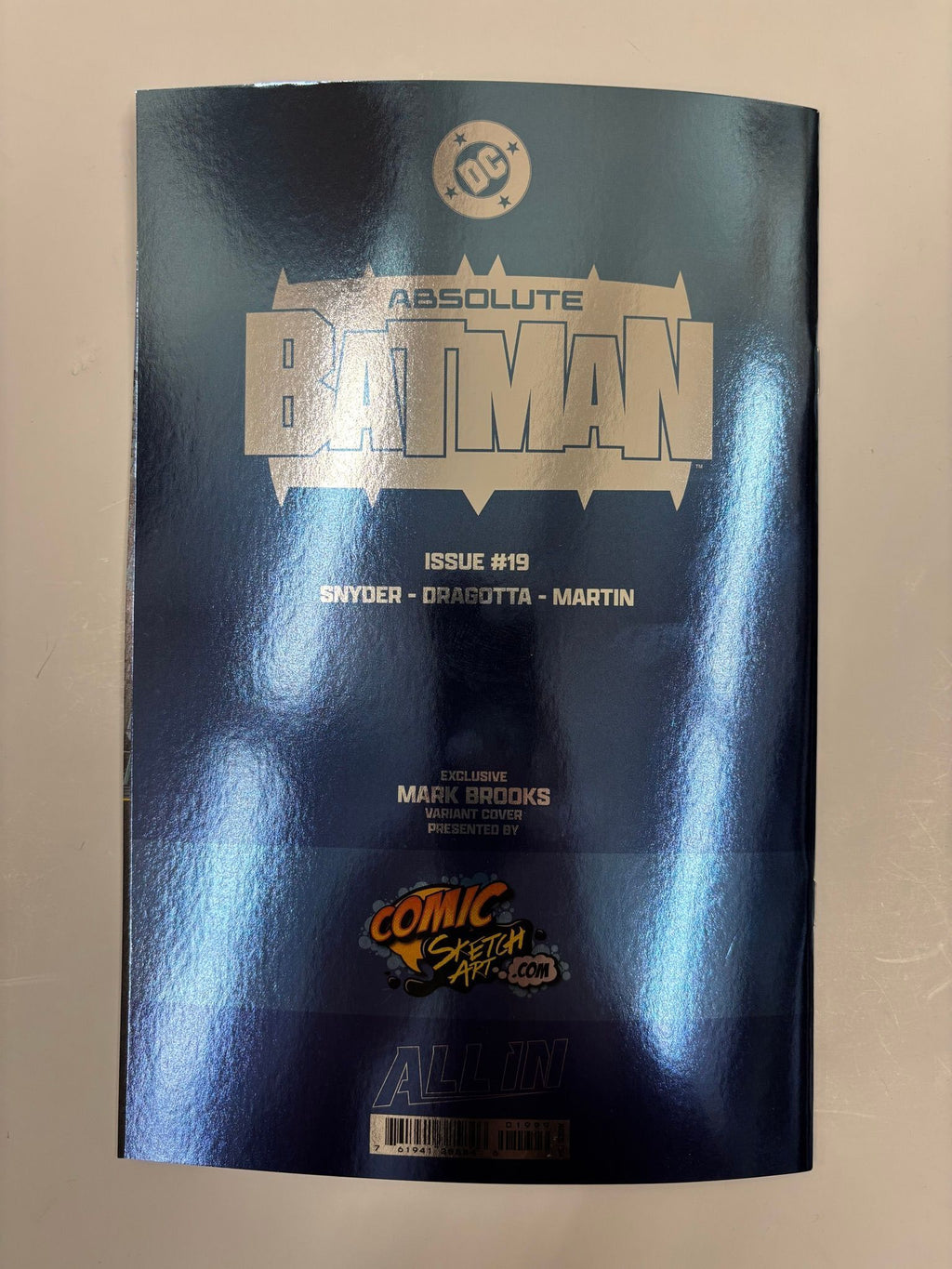 Absolute Batman #19 foil variant cover signed by Scott Snyder and Mark Brooks