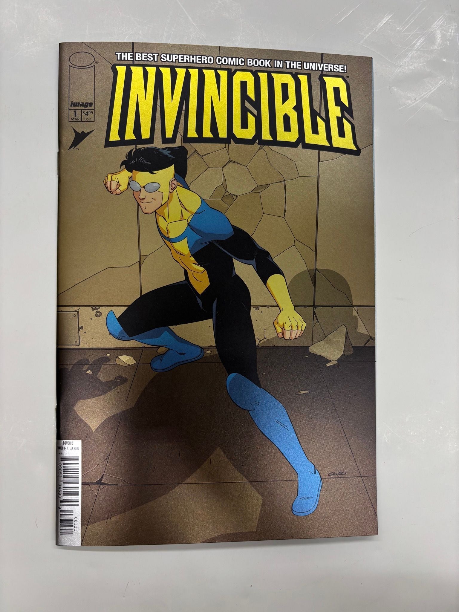 OTTLEY SIGNED invincible facsimile foil cover b smiling face