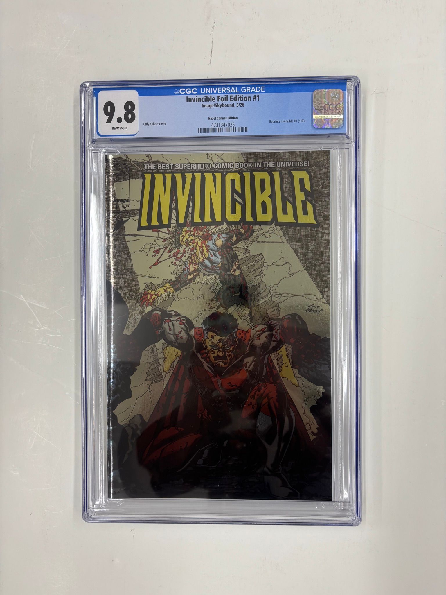 BLUE SLAB CGC 9.8 Raj EXCLUSIVE Invincible #1 Foil