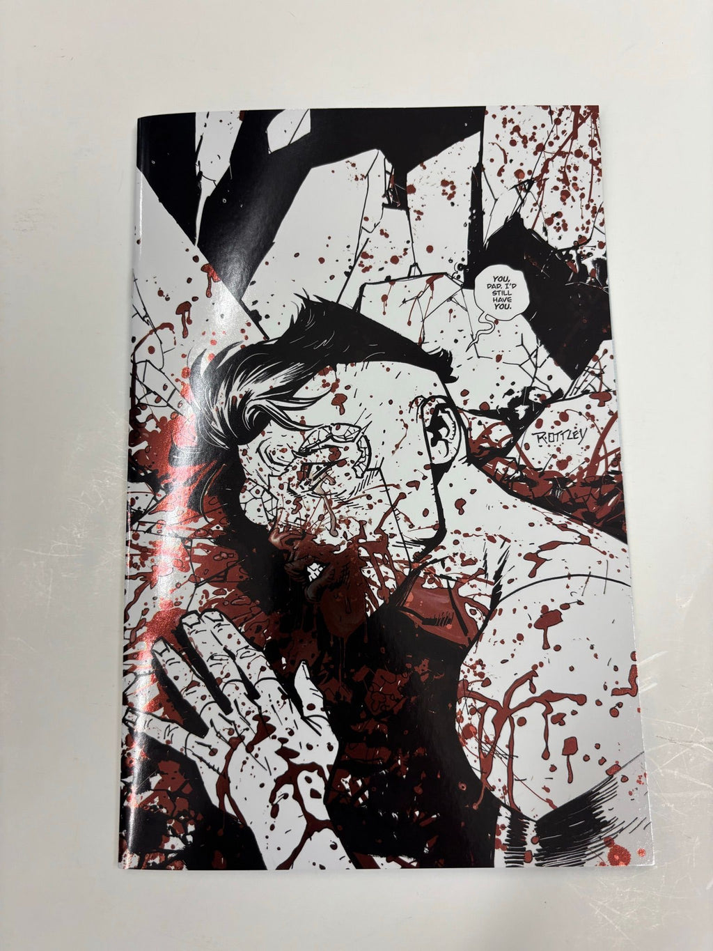 Invincible #1 foil virgin b&w bloody variant