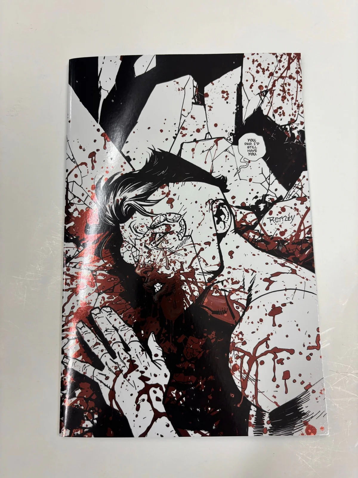 PREORDER: OTTLEY SIGNED Invincible #1 foil virgin b&w bloody variant