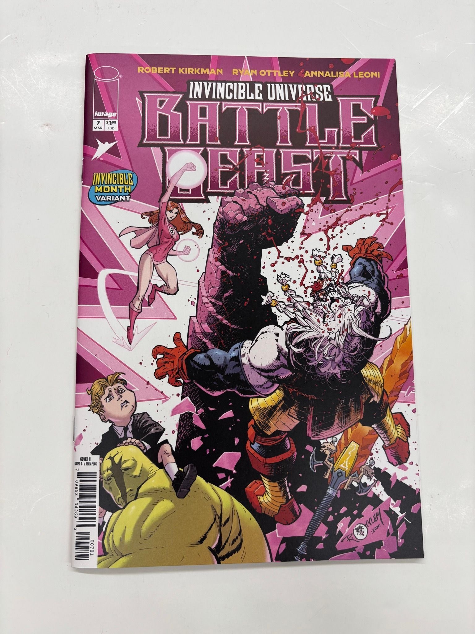 OTTLEY SIGNED battle beast #7 cover h invincible month variant