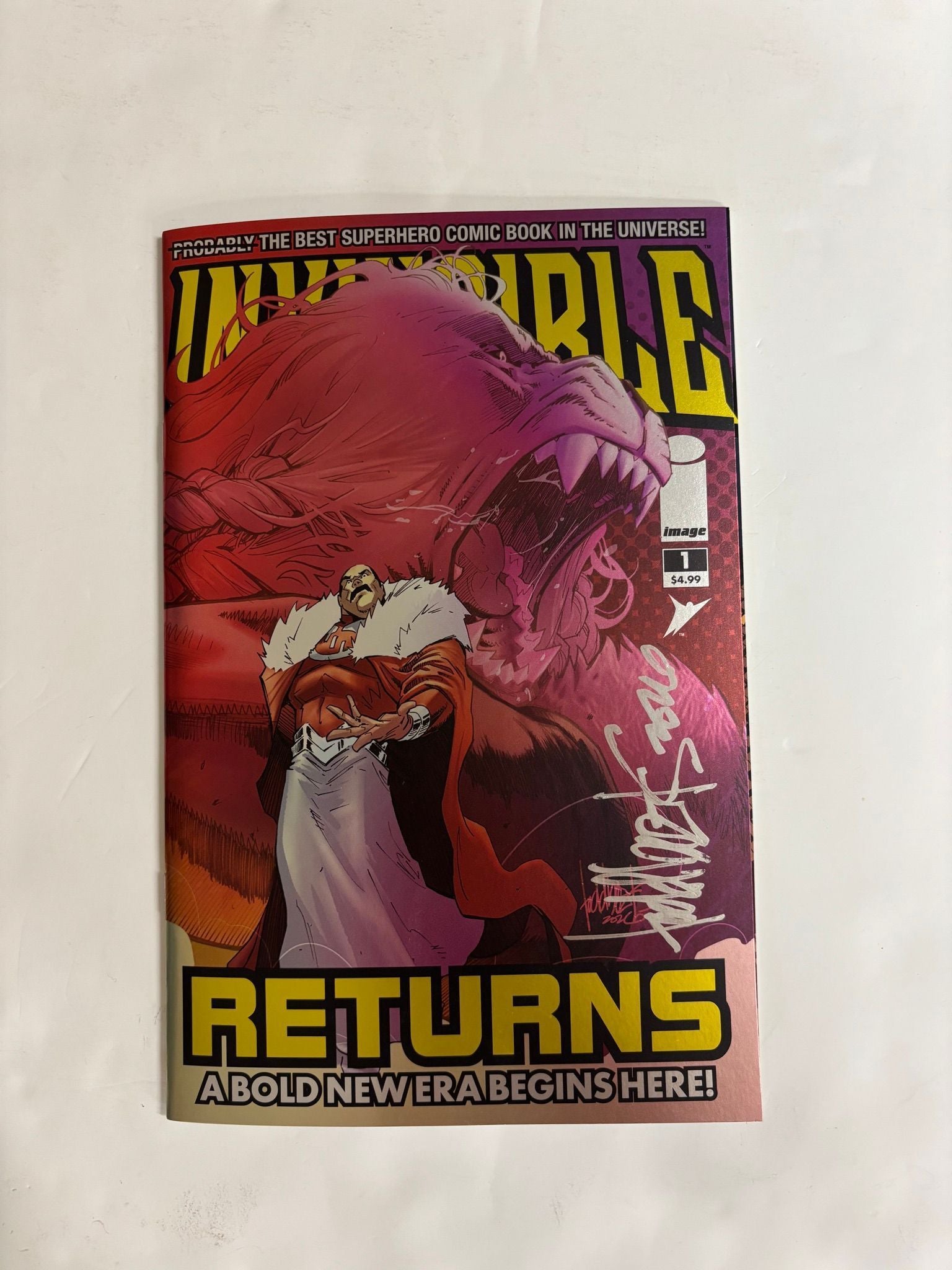 TODD BEATS SIGNED Invincible returns #1 Battle beast Omni man pink cover