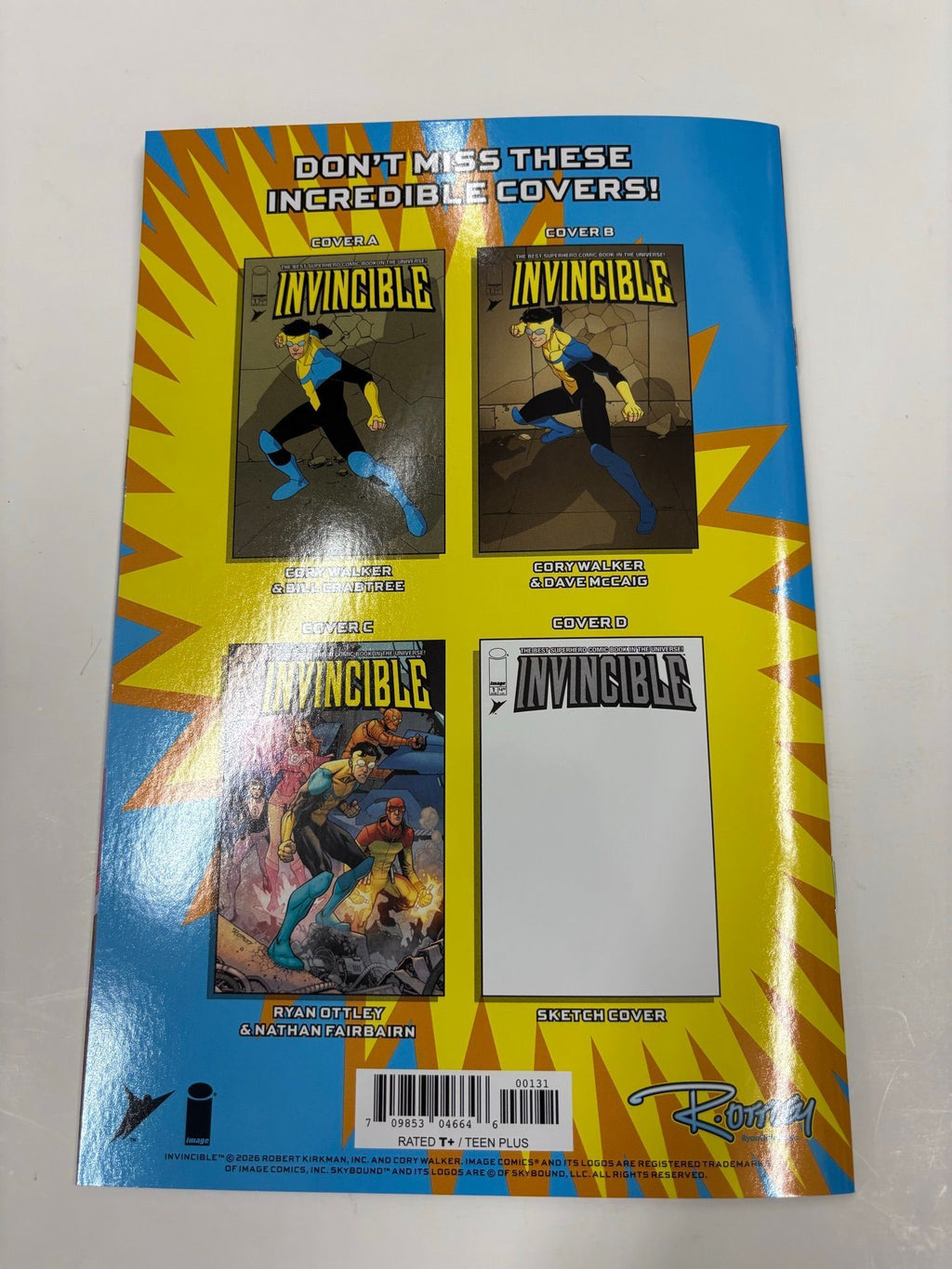 Invincible #1 foil bloody color variant