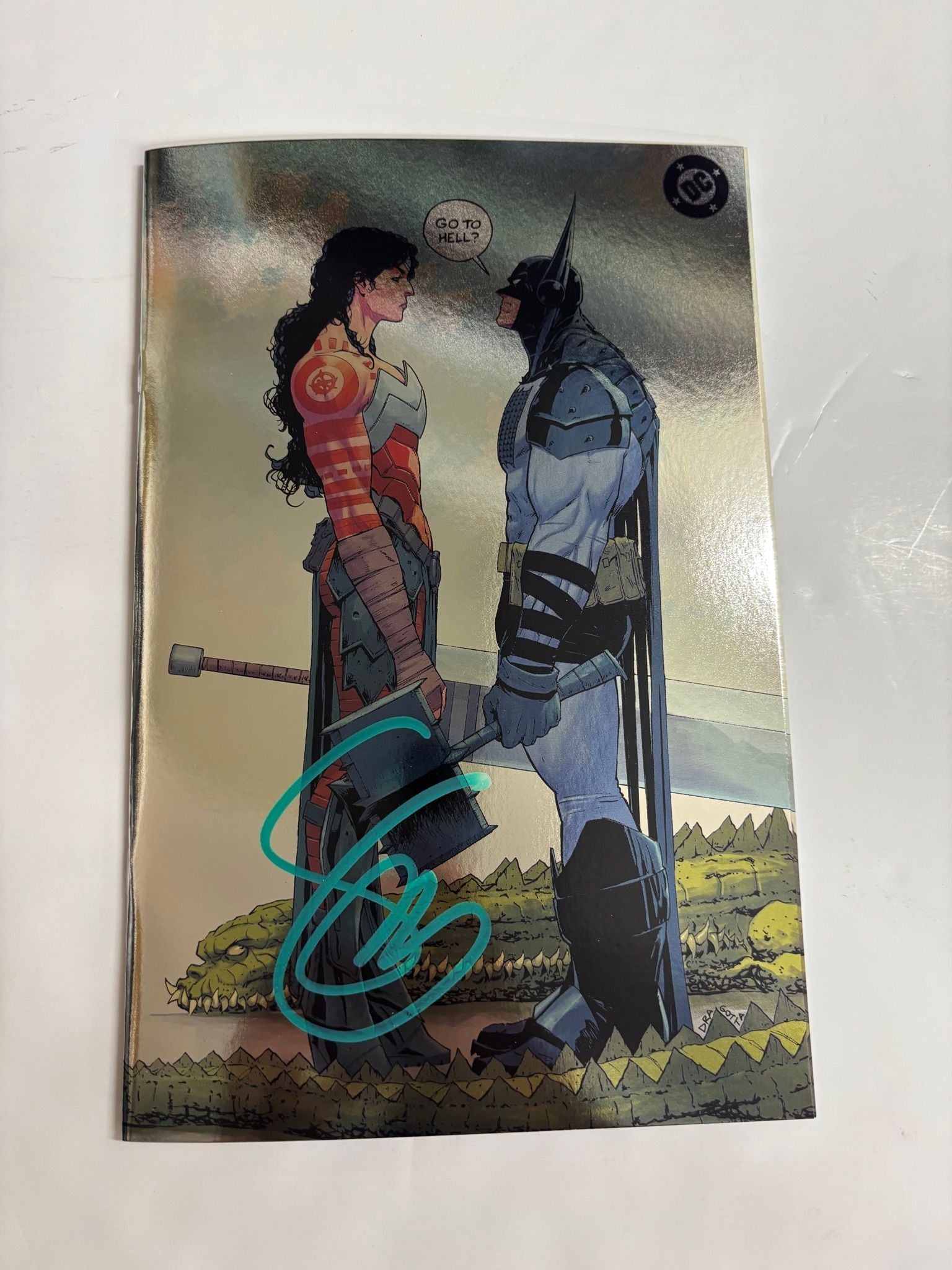 SNYDER SIGNED absolute Batman #16 FOIL VIRGIN cover dragotta martin variant