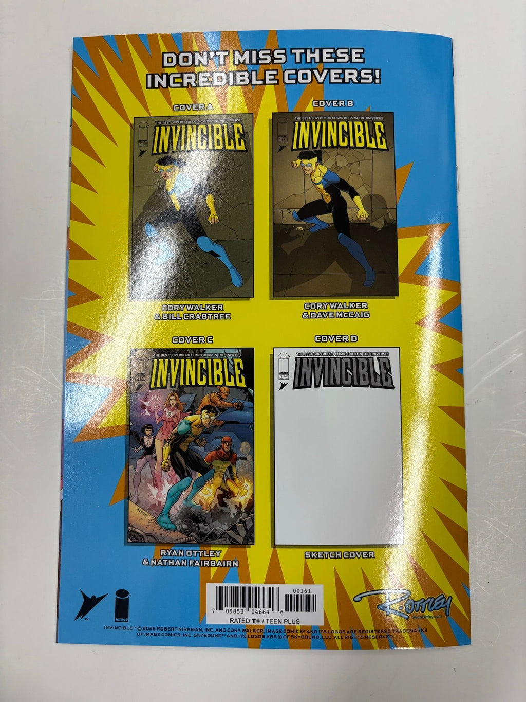 Invincible #1 Blue Foil Virgin variant