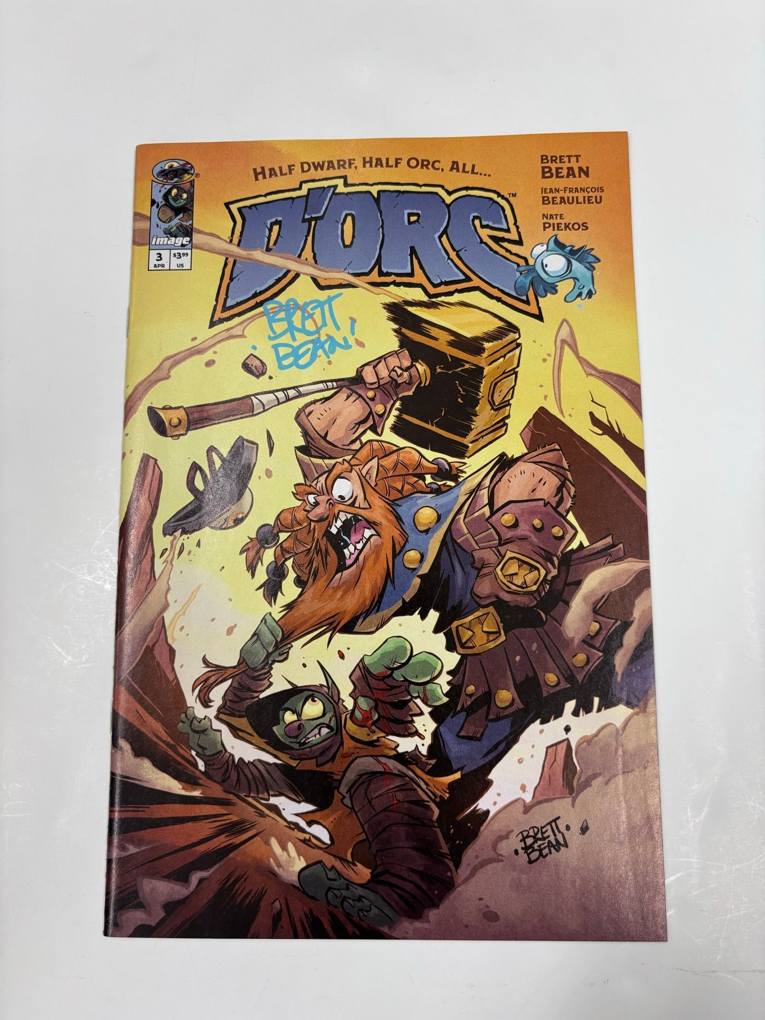 D'ORC #3 yellow cover signed by Brett Bean
