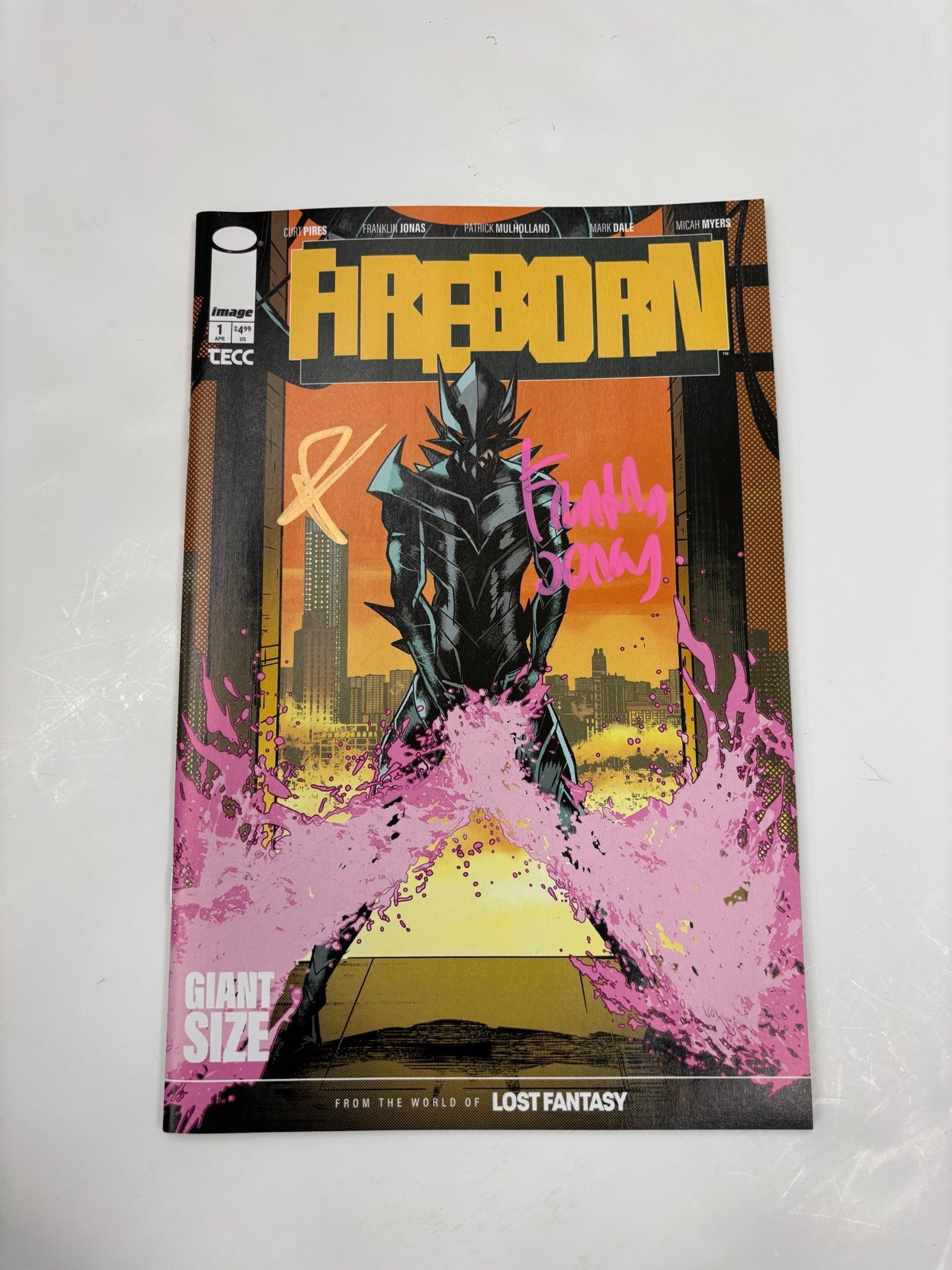 Fireborn #1 absolute Batman homage cover signed by Frankie Jonas and Curt Pines