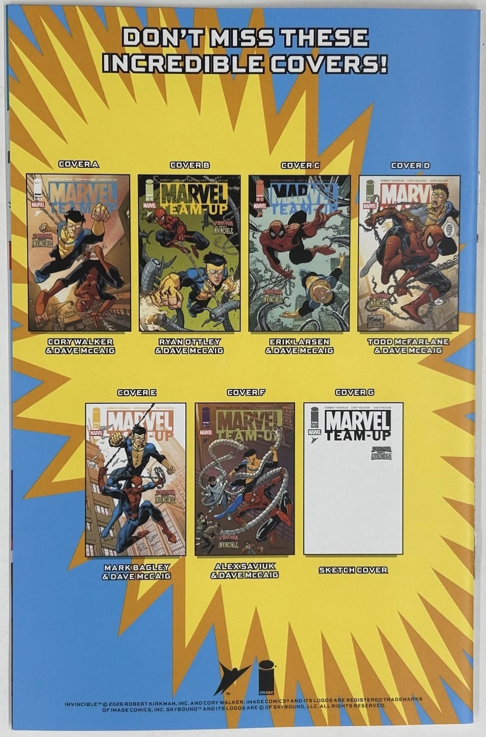 Marvel Team-Up #14 - March 2026 - NEW & SIGNED Cover D
